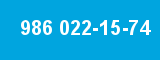 986 022-15-74 986 022-15-74